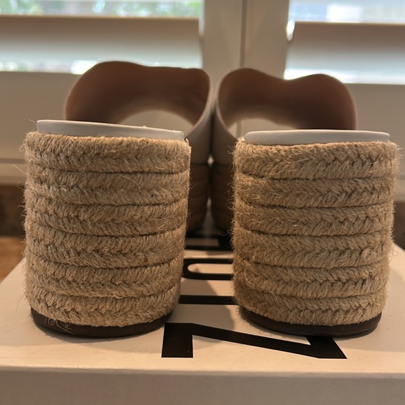 Women’s SCHUTZ Thalia White and Tan Espadrille Wedge Platform - Picture 9 of 16